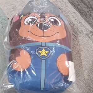 Blue and Brown Dog Plush Pillow